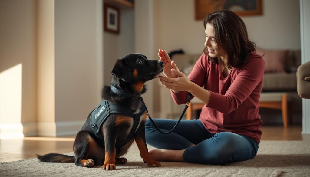 personalized service dog training at home routine