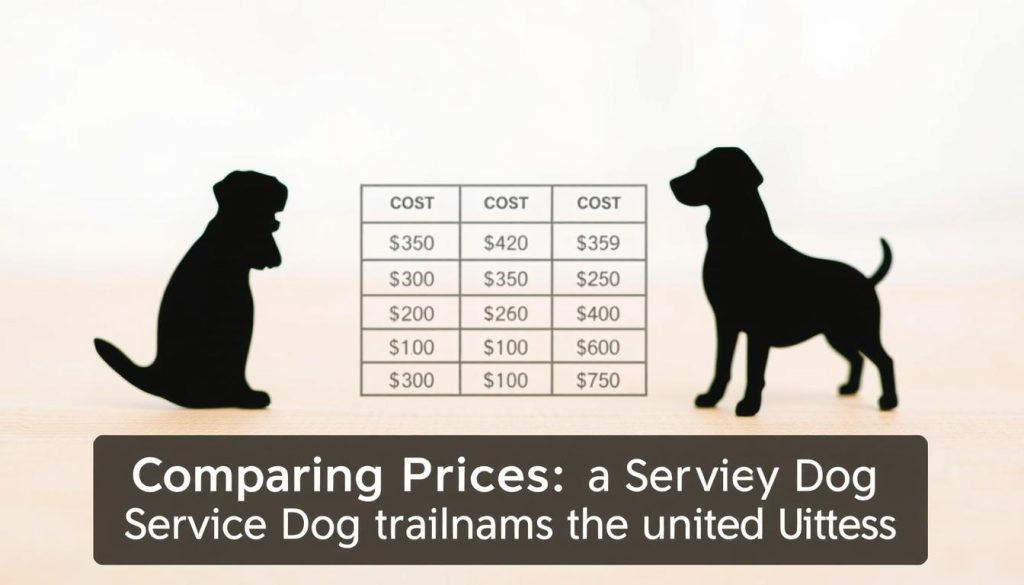service dog training cost comparison