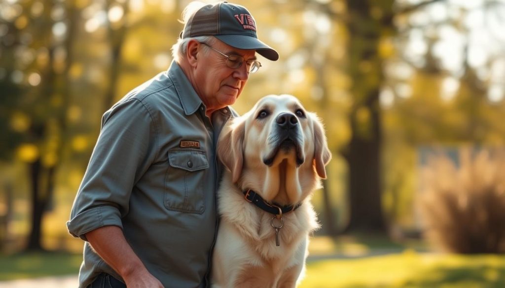 PTSD service dog helping a veteran