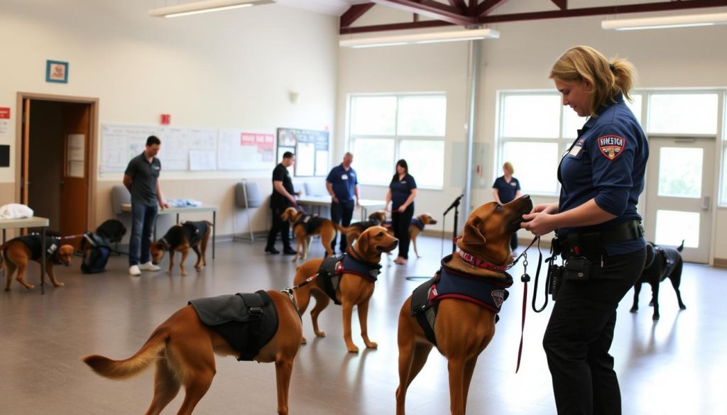 Professional service dog handler training