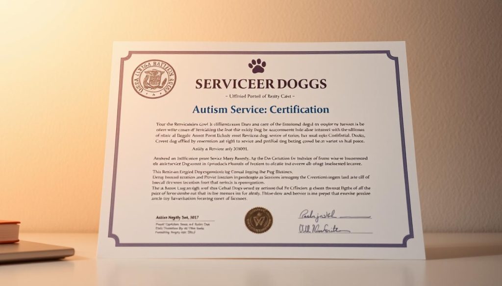 autism service dog certification
