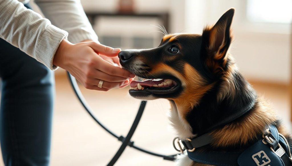 correcting unwanted behaviors in service dogs