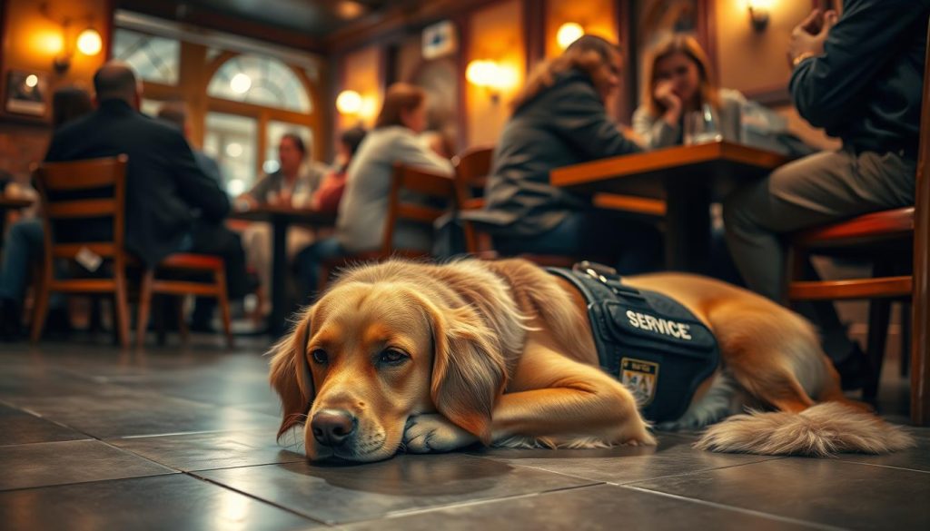 service dog in public restaurant
