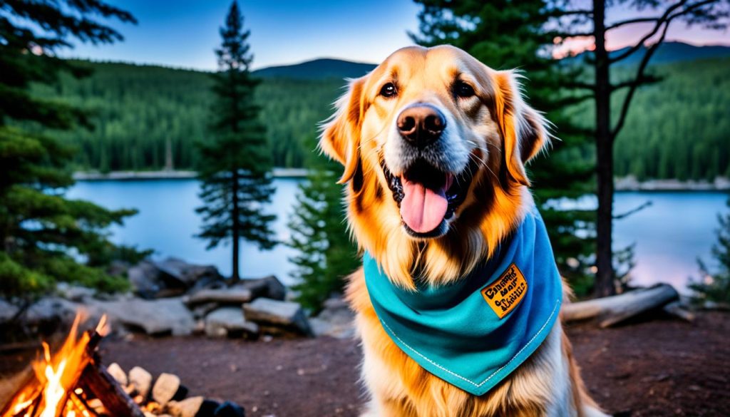 dog summer camping