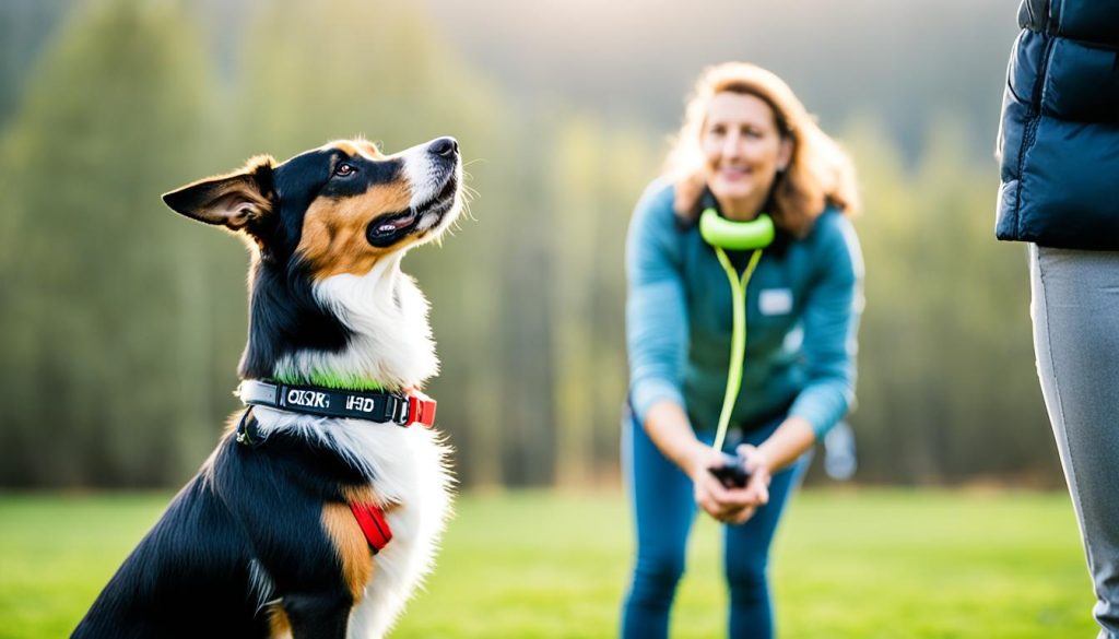 Clicker training with a dog