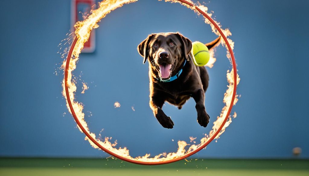 Dog performing impressive tricks