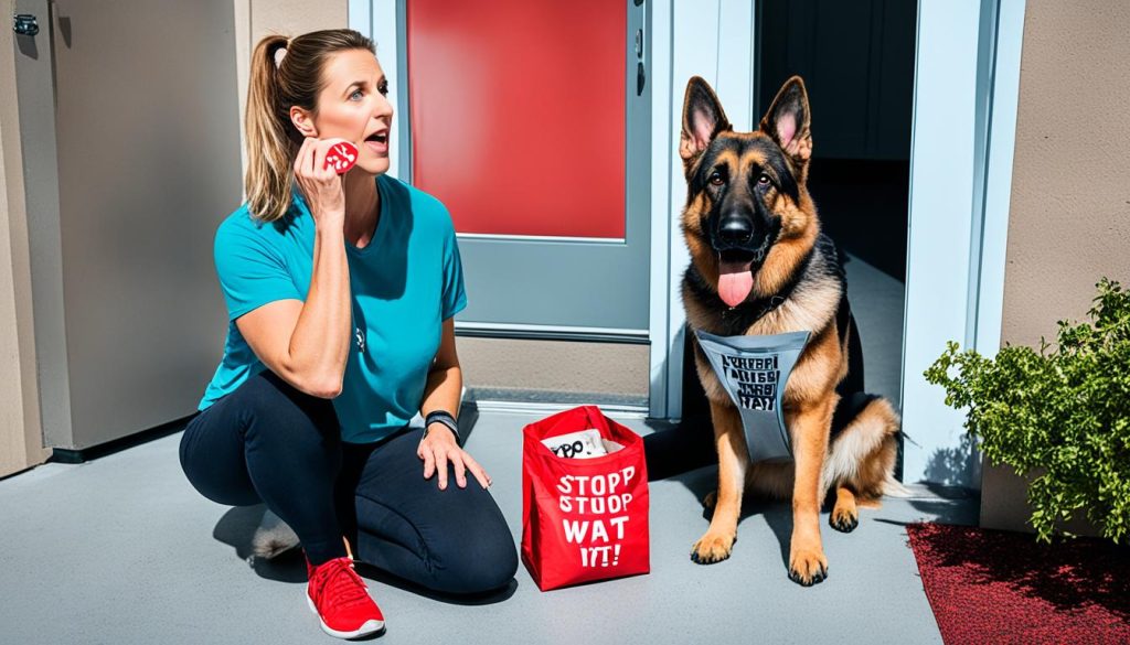 Dog training for door manners