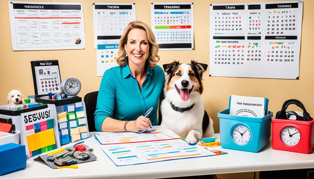 Dog training routine