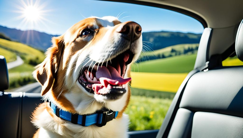 Teaching dogs to ride in cars
