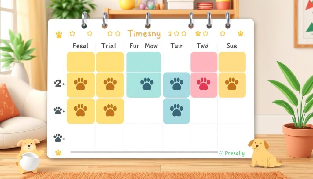 Consistent potty schedules for puppies
