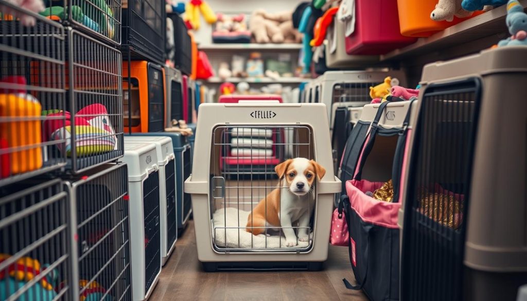 Puppy confinement crate selection