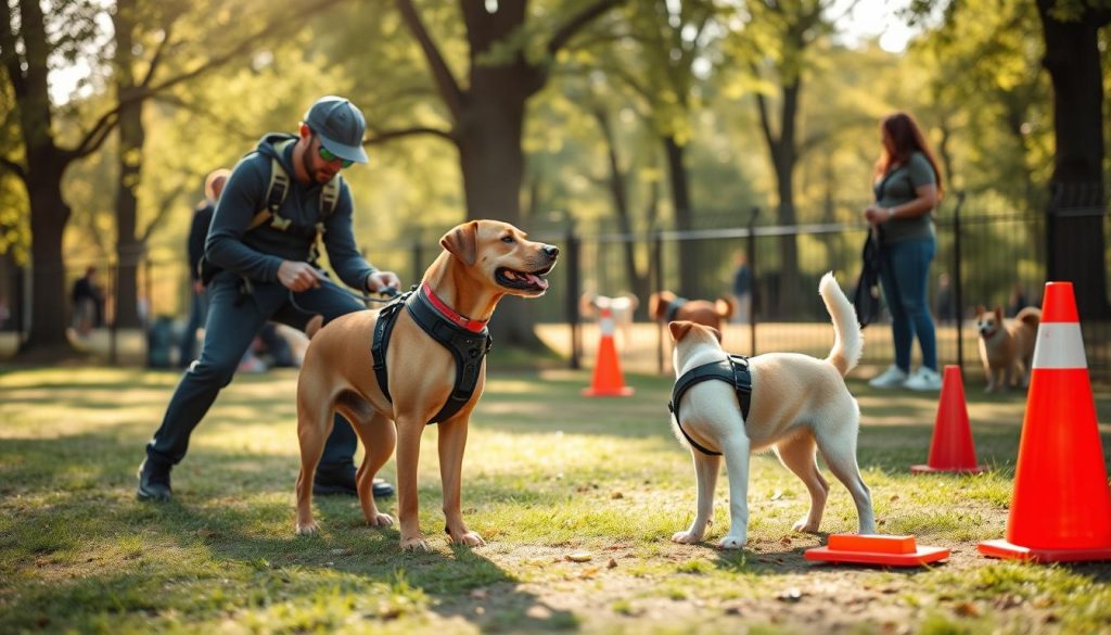 ensuring safety during dog training sessions