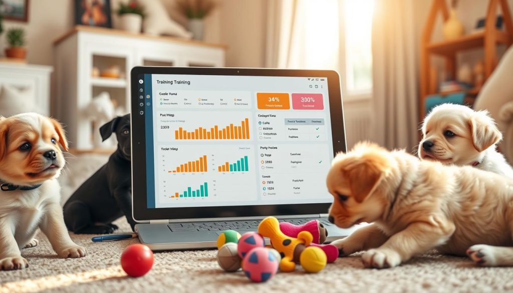 Tracking dog training progress